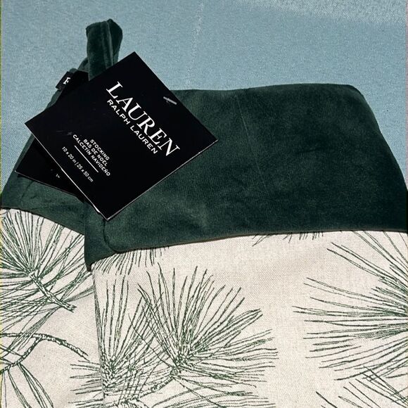 Ralph Lauren Blue Spruce Christmas Stockings - Picture 3 of 4